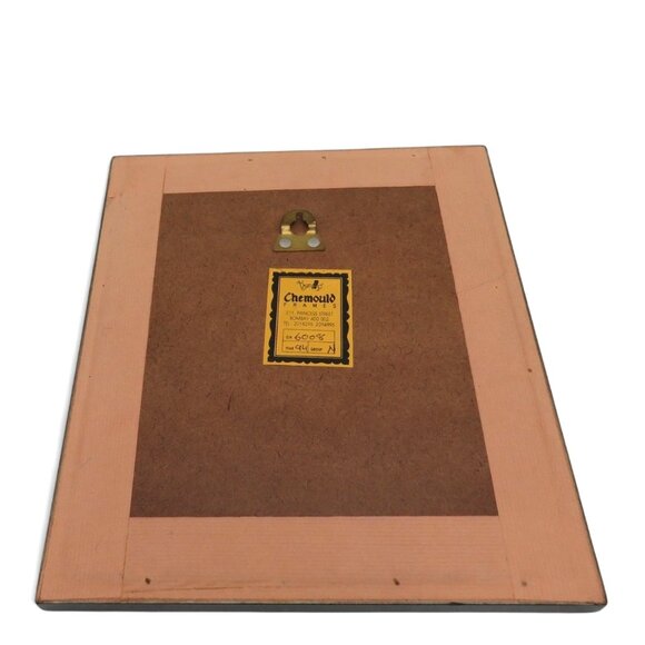 LION King NEEDLEPOINT Framed in Black Wood Frame 10.7 x 9.5" Vintage - Picture 10 of 10